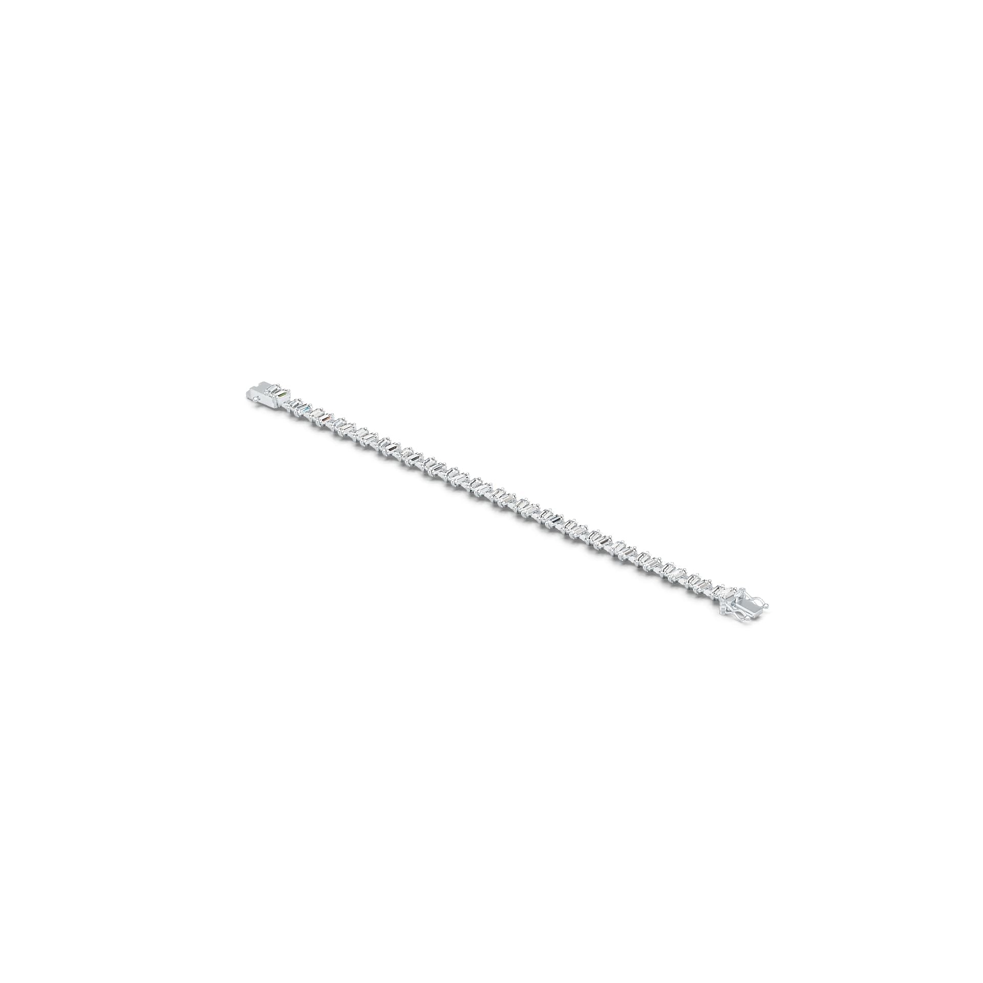 Sterling Silver Semi Mount Bracelet Setting Baguette BG 5x3mm DHJ