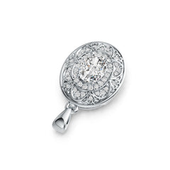 Sterling Silver Semi Mount Pendant Setting Oval OV 8X6mm DHJ