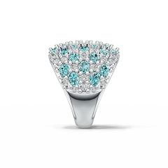 10K Gold Statement Ring with or Moissanite Moissanite Accent DHJ
