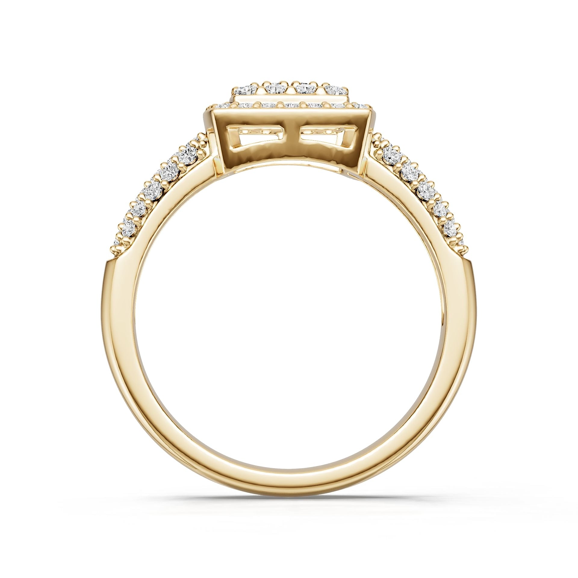 10K Gold Semi Mount Ring Setting Round Ro 6x6mm Syz Jewelry