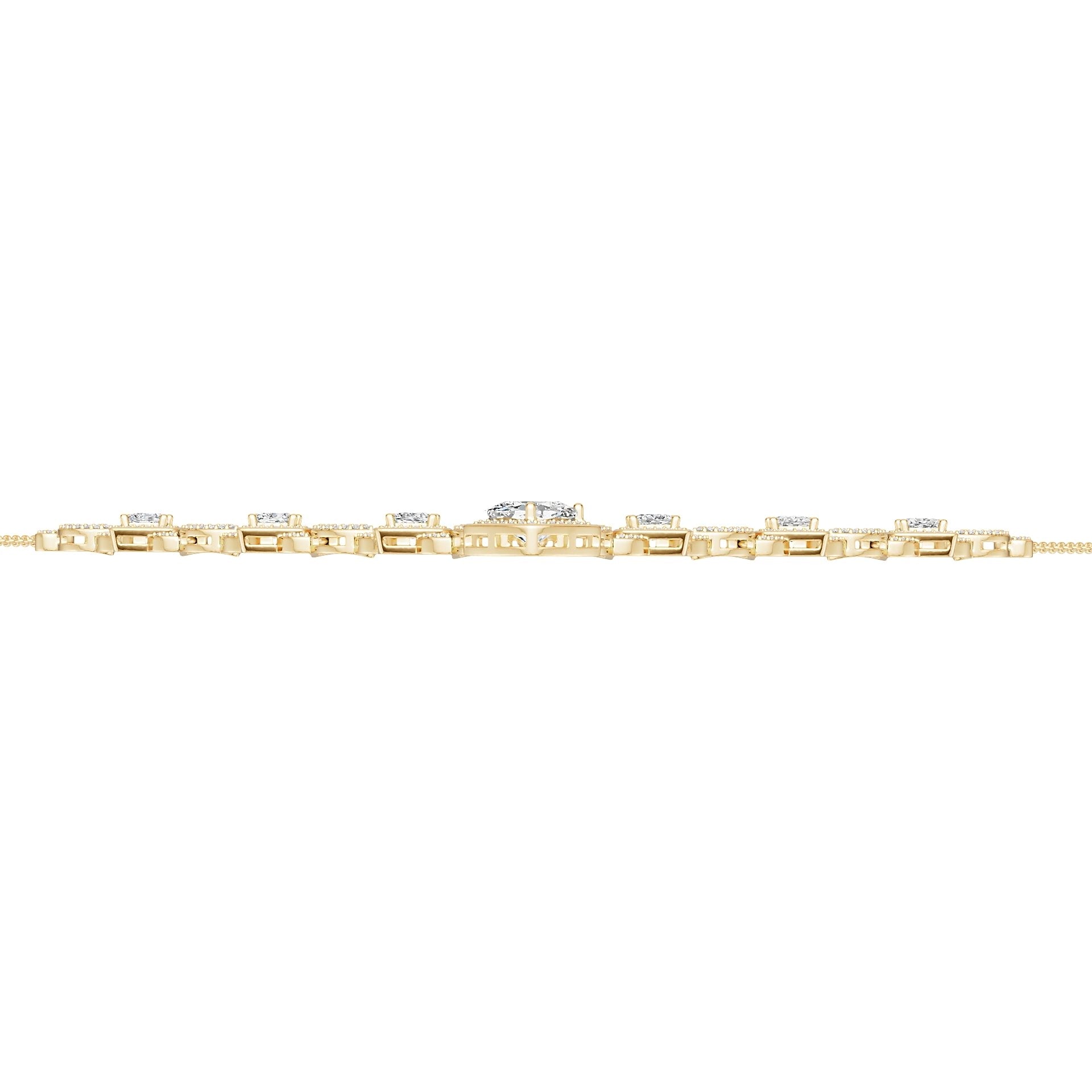 18K Gold Semi Mount Necklace Setting Round Ro 9x9mm Syz Jewelry