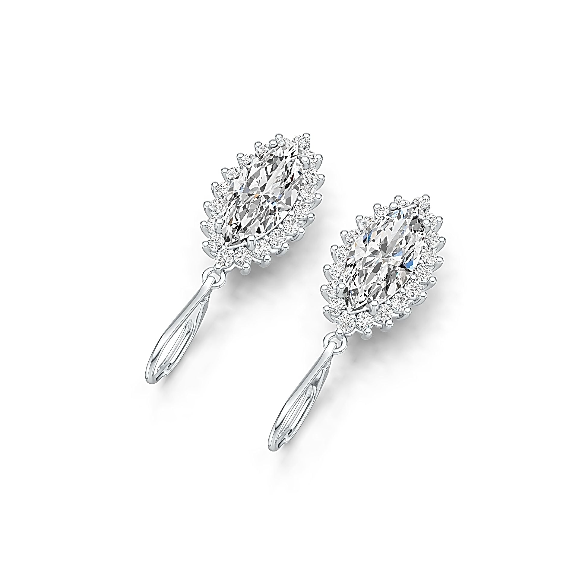 Sterling Silver Semi Mount Earrings Setting Marquise MQ 15X7mm - Syzjewelry
