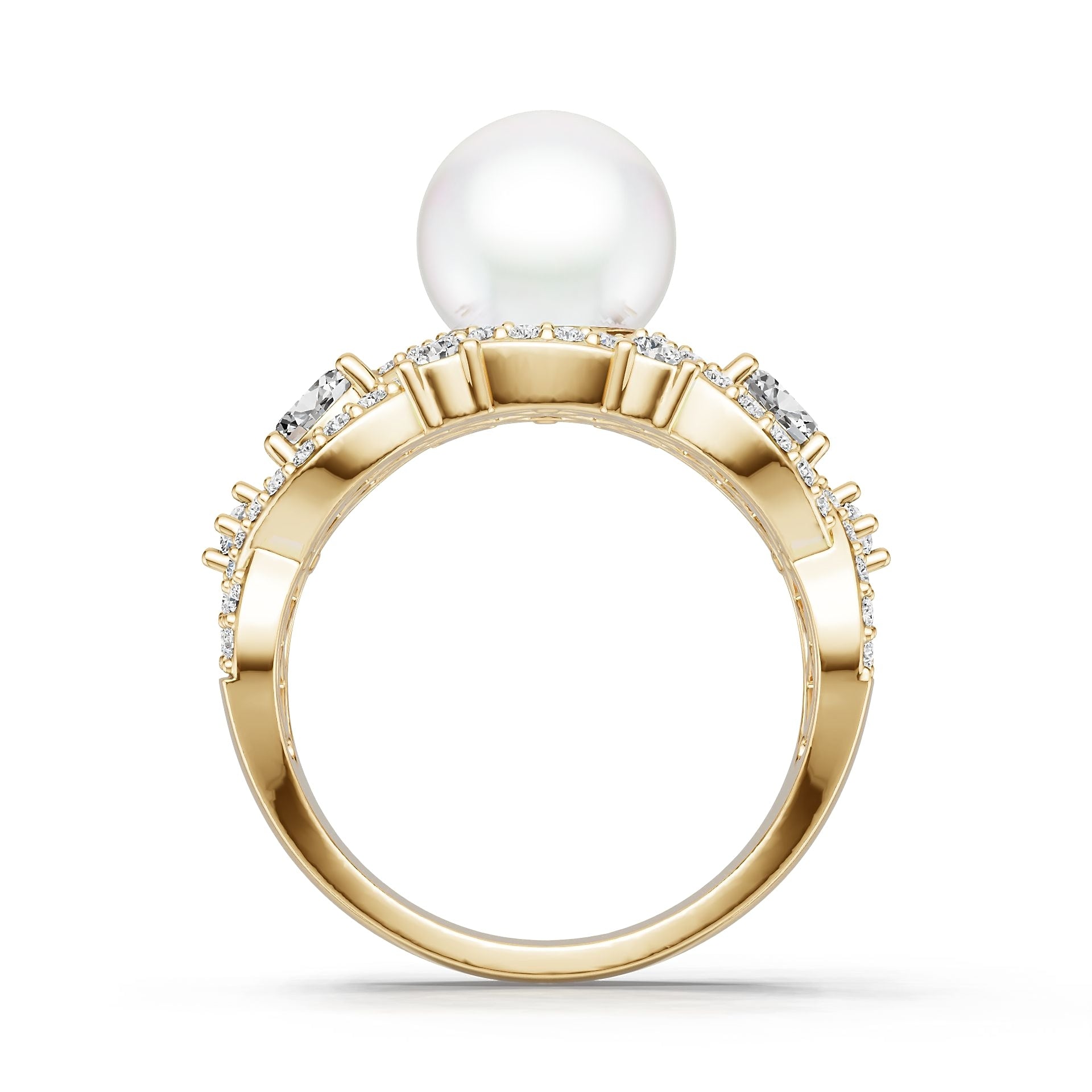 Platinum Semi Mount Ring Setting Round Ro 9x9mm Diamond Accent Syz Jewelry