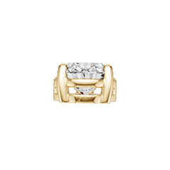 Platinum Semi Mount Pendant Setting Oval Ov 8x6mm Diamond Accent Syz Jewelry