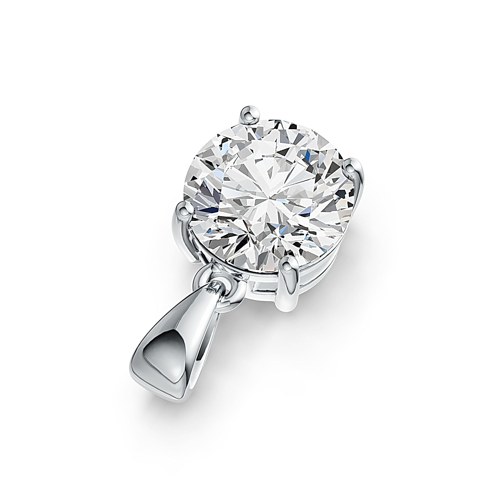 Sterling Silver Semi Mount Pendant Setting Round RD 9x9mm - Syzjewelry