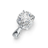 Pendentif semi-monté en argent sterling serti rond RD 9x9mm