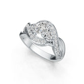 Sterling Silver Semi Mount Ring Setting Round RD 5X5mm Twist Syzjewelry