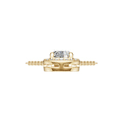 14K Gold Semi Mount Pendant Setting Round Ro 5x5mm Diamond Accent Syz Jewelry