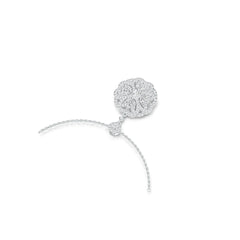 Sterling Silver Semi Mount Pendant Setting Round RD 5x5mm with White Topaz DHJ