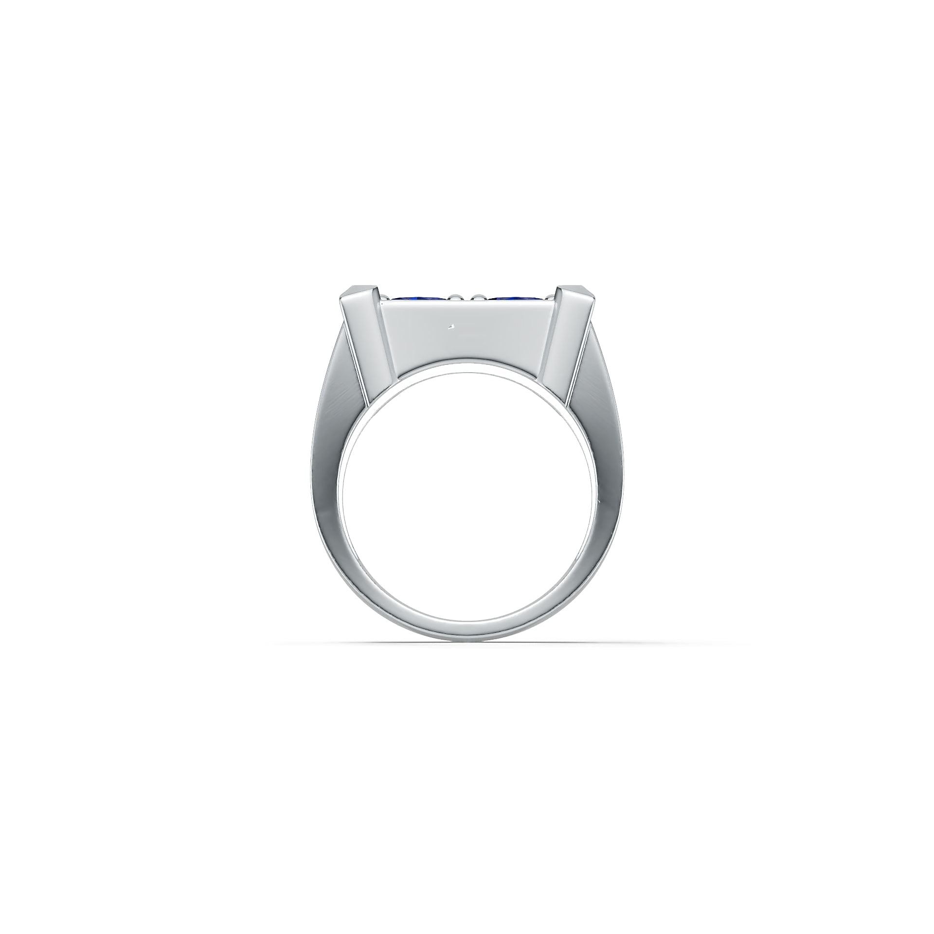 Men's Sterling Silver Semi Mount Ring Setting Round RD 6.5x6.5mm Syzjewelry