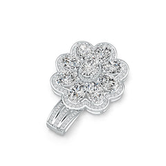 Sterling Silver Semi Mount Pendant Setting Oval OV 7X5mm with White Topaz DHJ