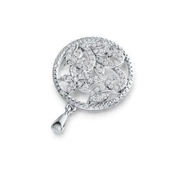 Sterling Silver Semi Mount Pendant Setting Round RD 1.25mm DHJ
