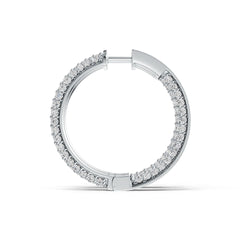 10K Gold Hoop Earrings with or Moissanite Moissanite Accent DHJ