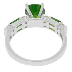 18K Gold Semi Mount Ring Setting Round RD 7x7mm PJC2274R- Diamond Accent Syzjewelry