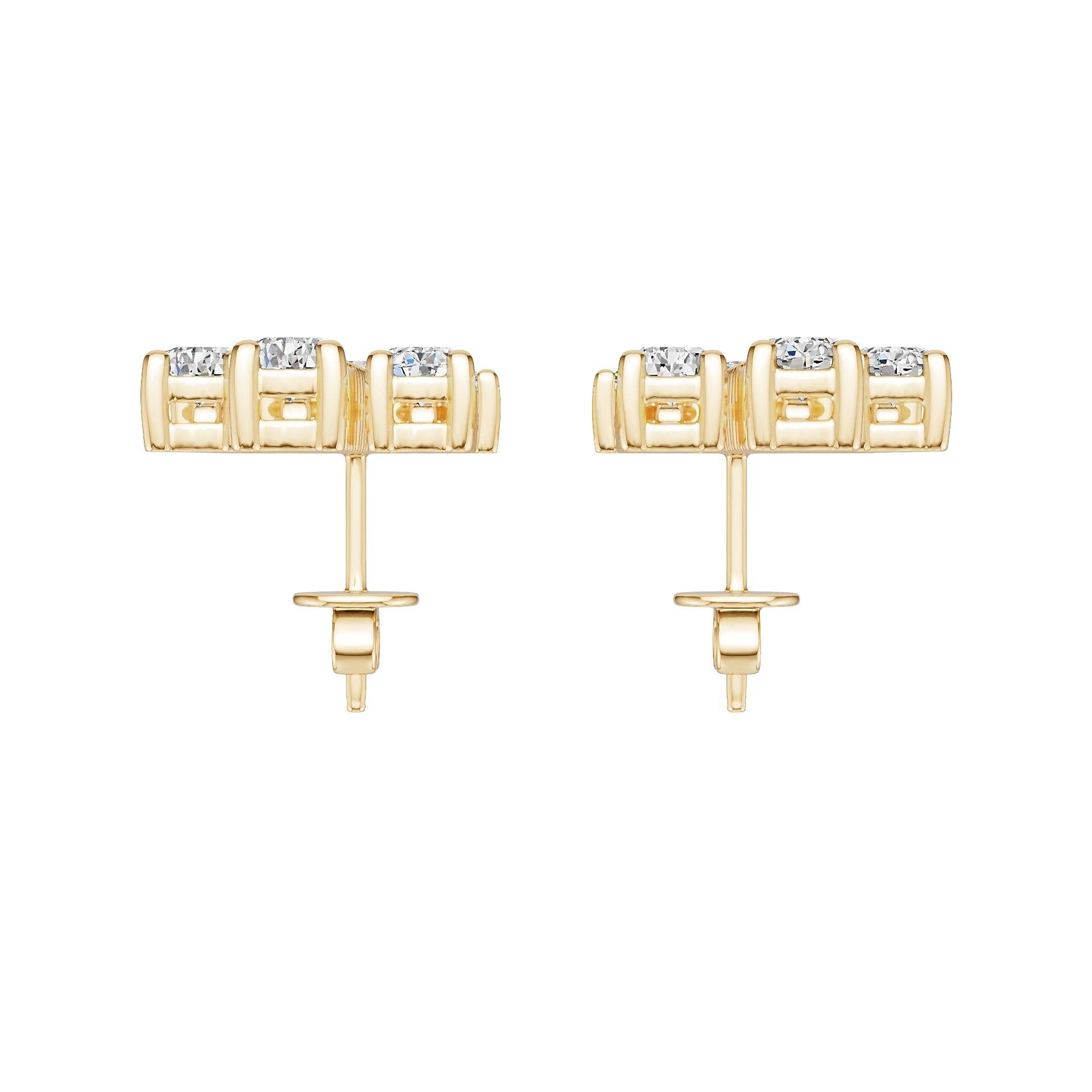 14K Gold Semi Mount Earrings Setting Pear Pe 6x4mm Diamond Accent Syz Jewelry