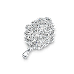 Sterling Silver Semi Mount Pendant Setting Pear PE 7X5mm RD 6Xmm RD 5X5mm DHJ