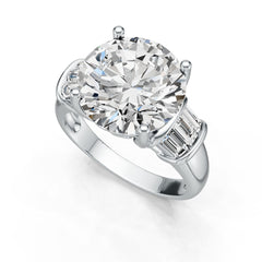 Sterling Silver Semi Mount Ring Setting Round RD 12.5mm DHJ