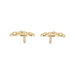 14K Gold Semi Mount Earrings Setting Round Ro 6x6mm Syz Jewelry
