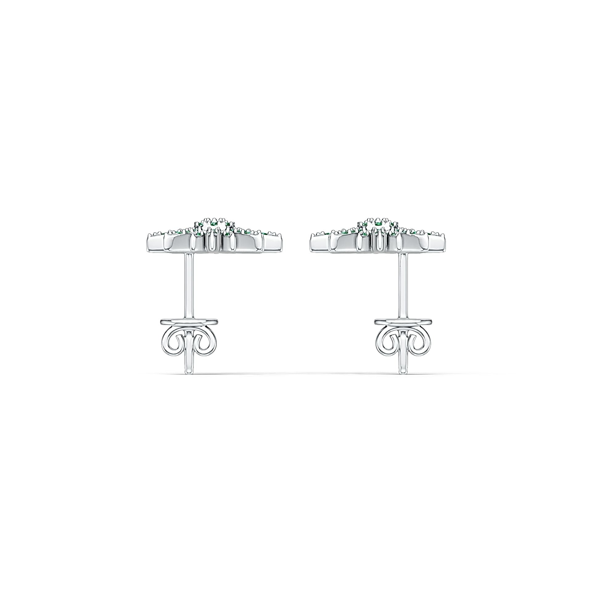 10K Gold Earrings Starburst Theme with or Moissanite Moissanite Accent DHJ