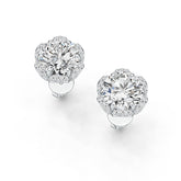 Sterling Silver Semi Mount Earrings Setting Round RD 8x8mm DHJ