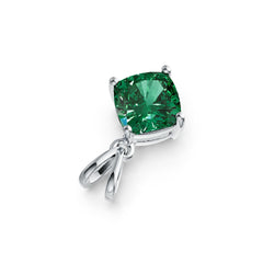 Sterling Silver Semi Mount Pendant Setting Cushion CU 7X7mm DHJ