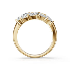 18K Gold Semi Mount Ring Setting Round Ro 8x5mm Diamond Accent Syz Jewelry