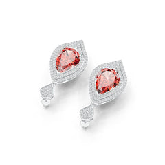 Sterling Silver Semi Mount Earrings Setting Pear PE 19x14mm DHJ