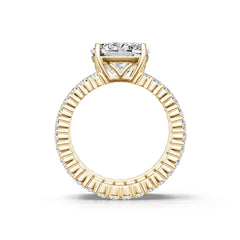 Platinum Semi Mount Ring Setting Round Ro 10x10mm Diamond Accent Syz Jewelry