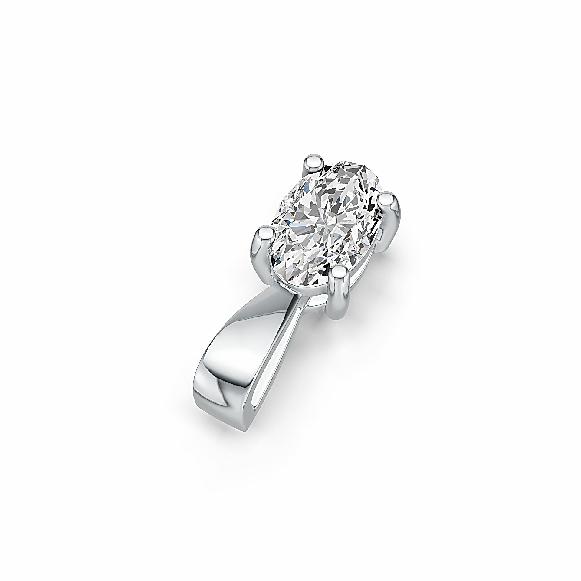 Sterling Silver Semi Mount Pendant Setting Oval OV 6X4mm DHJ