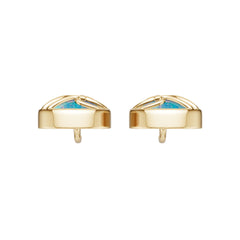 10K Gold Semi Mount Earrings Setting Round Ro 13x13mm Syz Jewelry