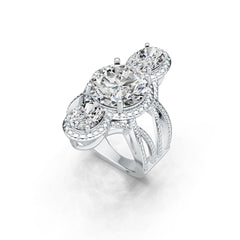 Sterling Silver Semi Mount Ring Setting Round RD 12x2mm DHJ