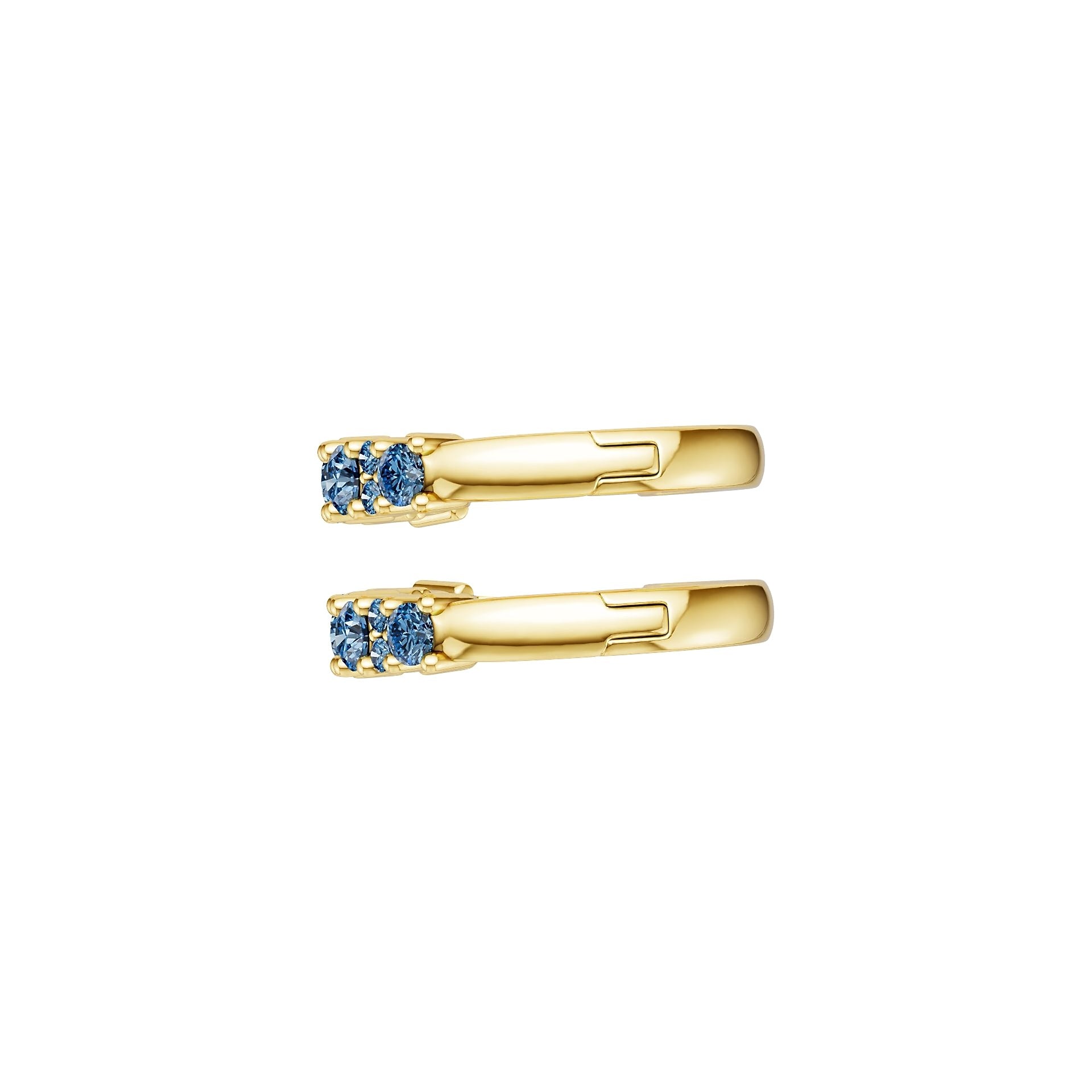 10K 14K Gold or 10K Gold Semi Mount Earrings Setting Round Rd Moissanite Accent Syzjewelry