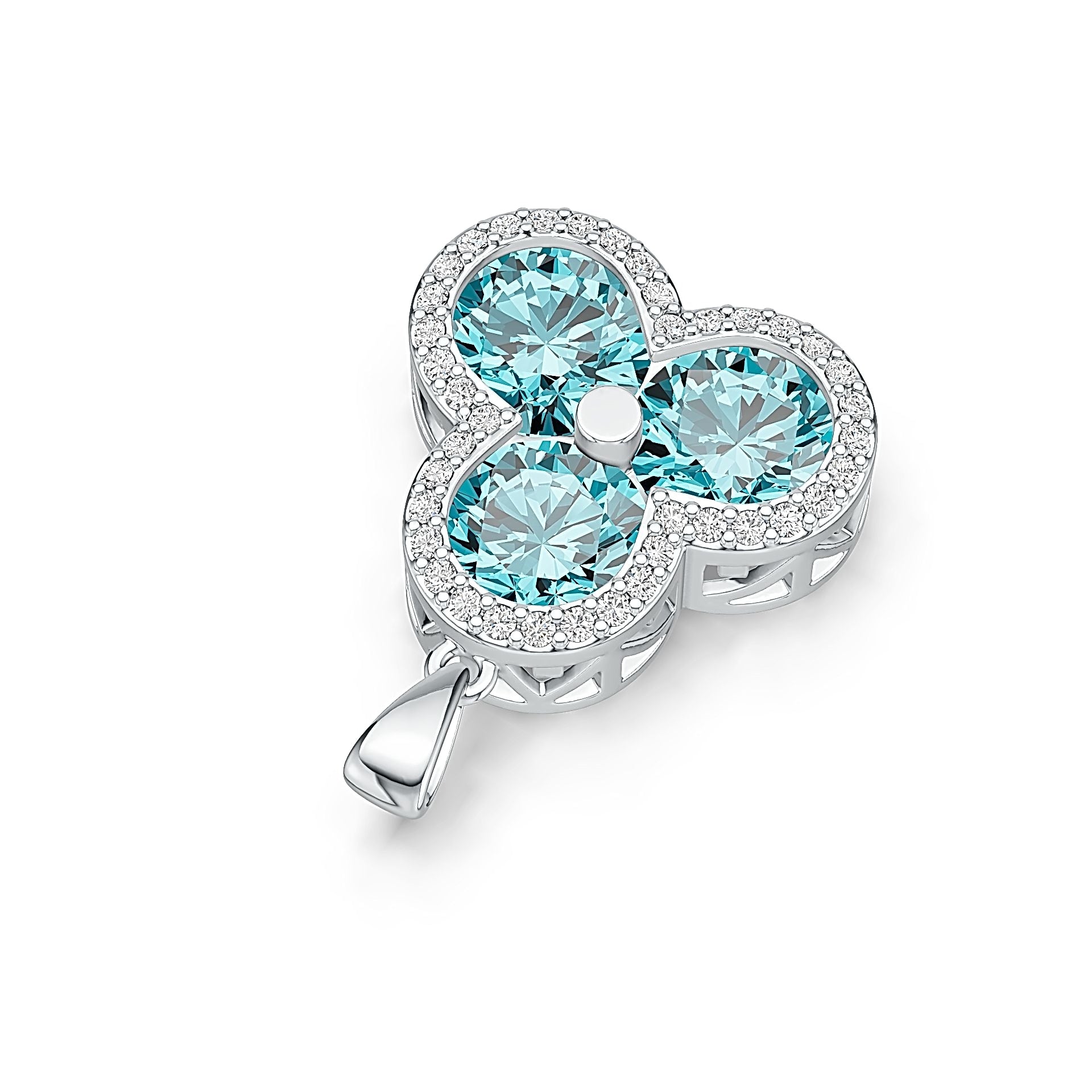 Sterling Silver Semi Mount Pendant Setting Round RD 8x8mm DHJ