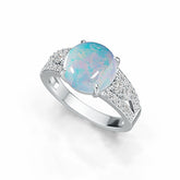 Sterling Silver Semi Mount Ring Setting Round RD 10x10mm Cabochon DHJ