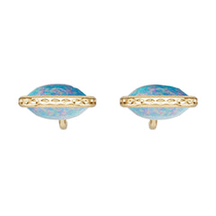 14K Gold Semi Mount Earrings Setting Round Ro 5x12mm Syz Jewelry