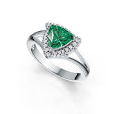 Sterling Silver Semi Mount Ring Setting Trillion TR 7x7mm Syzjewelry