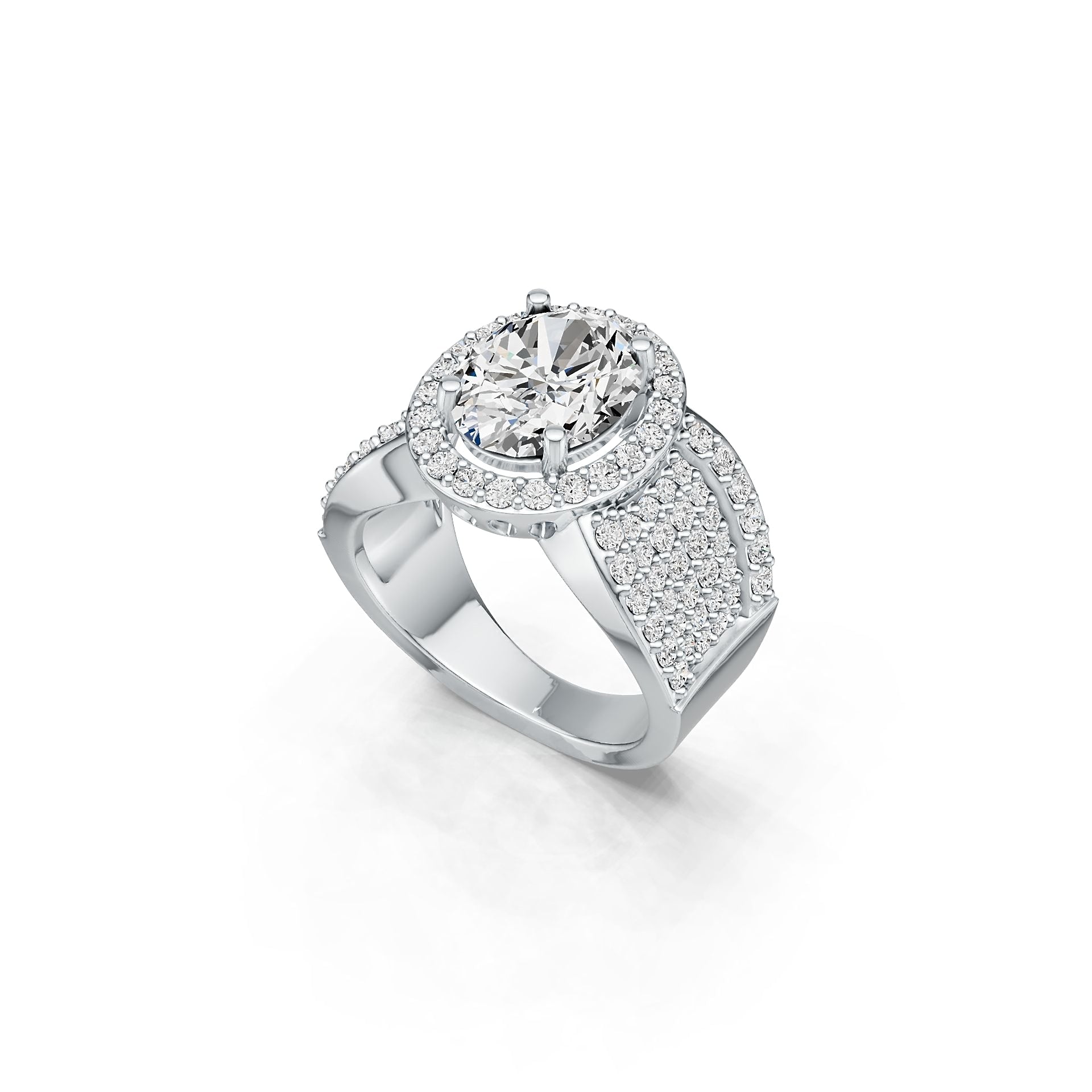 Sterling Silver Semi Mount Ring Setting Oval OV 10X8mm DHJ