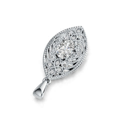Sterling Silver Semi Mount Pendant Setting Oval OV 7X5mm Filigree Milgrain Syzjewelry