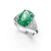 Sterling Silver Semi Mount Ring Setting Cushion CU 14X10mm TRI 4X4mm DHJ