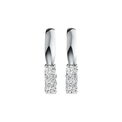 Platinum Semi Mount Earrings Setting Round RD 4x4mm DHJ