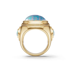 18K Gold Semi Mount Ring Setting Round Ro 21x16mm Syz Jewelry