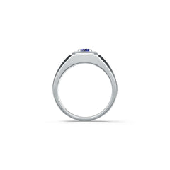 Men's Sterling Silver Semi Mount Ring Setting Round RD 4x4mm White Top 2344 Syzjewelry