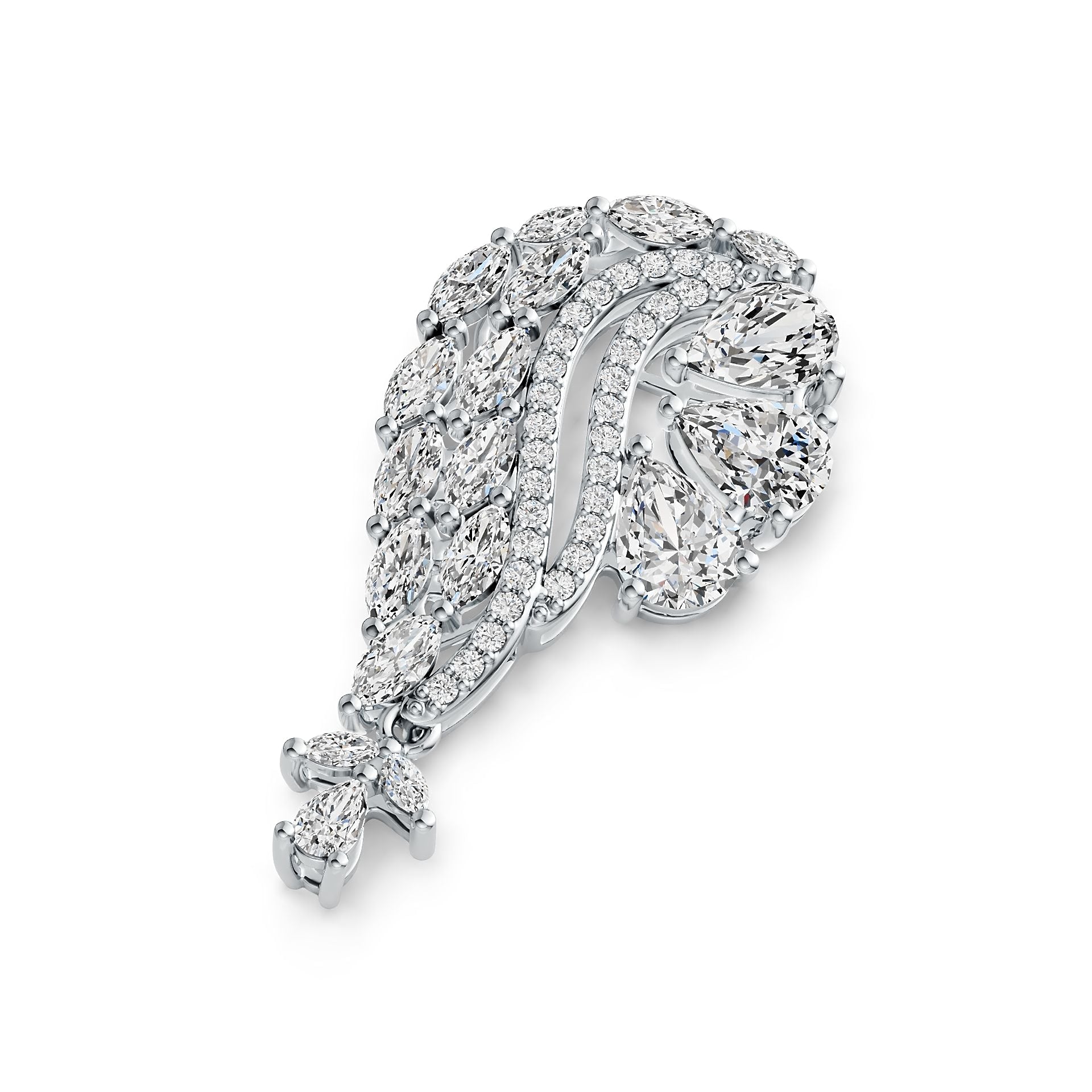 Sterling Silver Semi Mount Pendant Setting PE 8X6mm PE 5X3mm MQ 6X3mm MQ 4X2mm DHJ