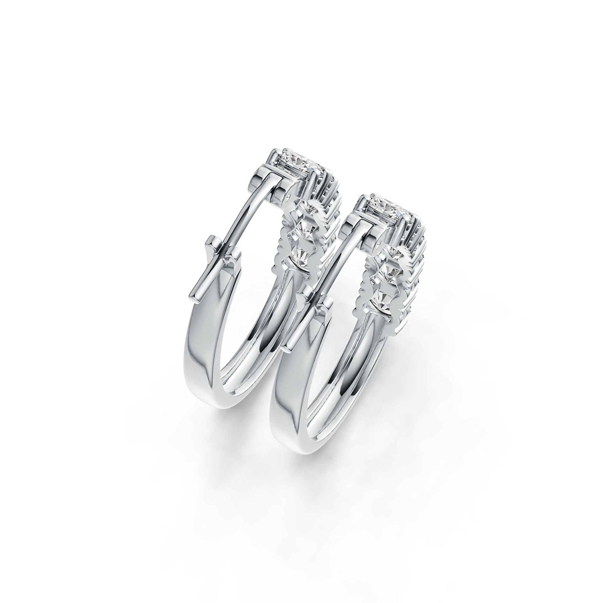 Sterling Silver Semi Mount Earrings Setting Oval OV 5X4mm DHJ