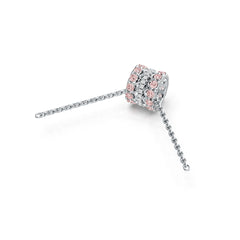 Sterling Silver Circular-Shaped Pendant with White Topaz or Moissanite Syzjewelry