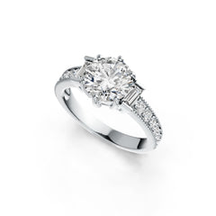 Sterling Silver Semi Mount Ring Setting Round RD 8X8mm DHJ