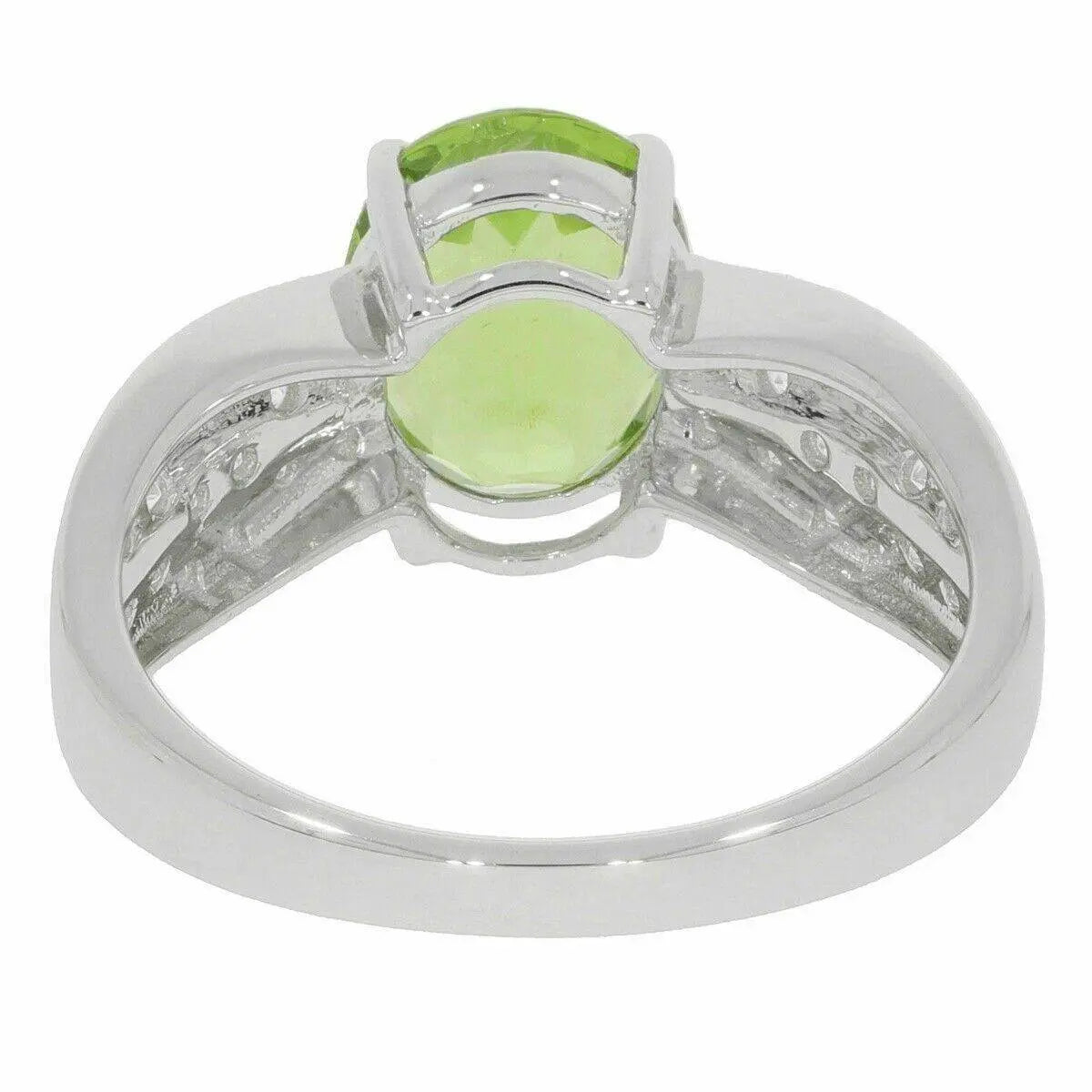18K Gold Semi Mount Ring Setting Oval OV 10X8mm Diamond Accent DHJ