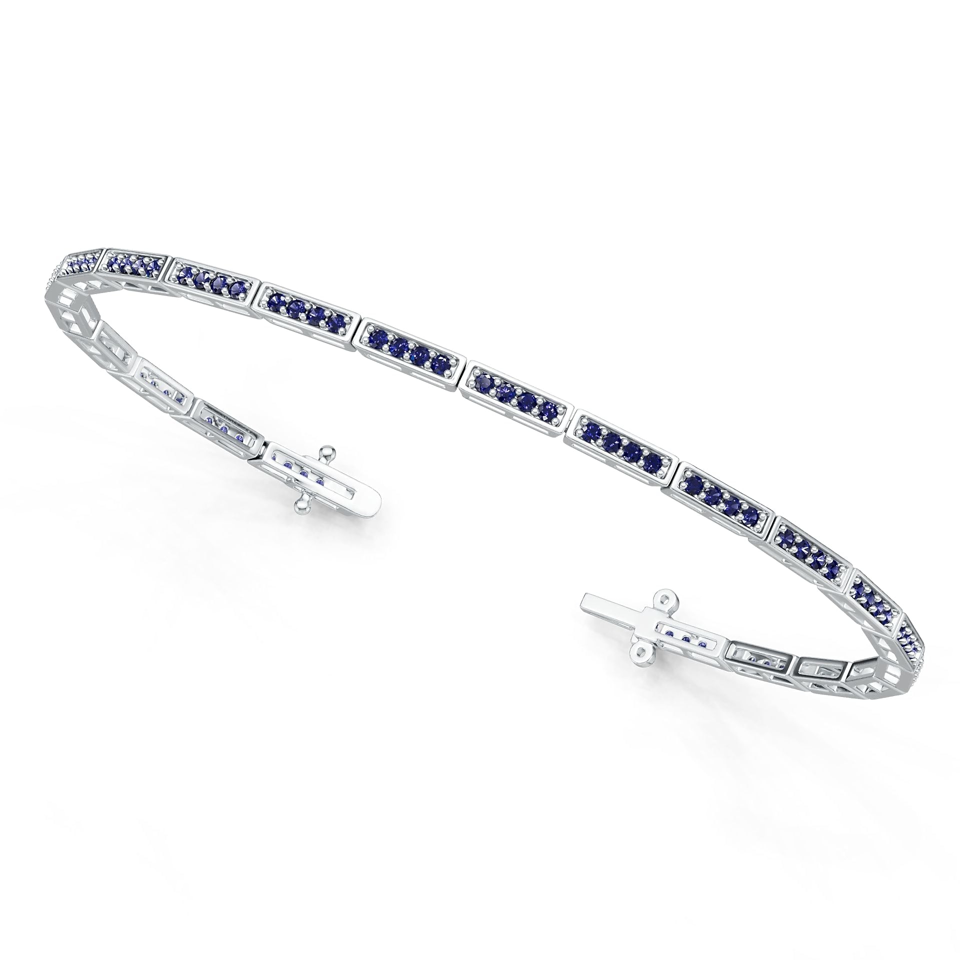 Platinum Semi Mount Bracelet Setting Round Ro Syz Jewelry