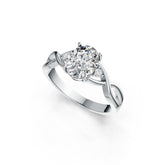 Sterling Silver Semi Mount Ring Setting Oval OV 9X7mm Twist Shank DHJ