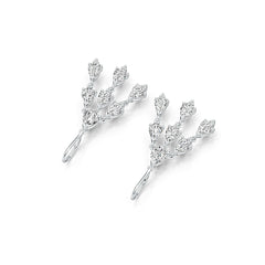 Sterling Silver Semi Mount Earrings Setting Pear PE 8X6mm PE 7X5mm